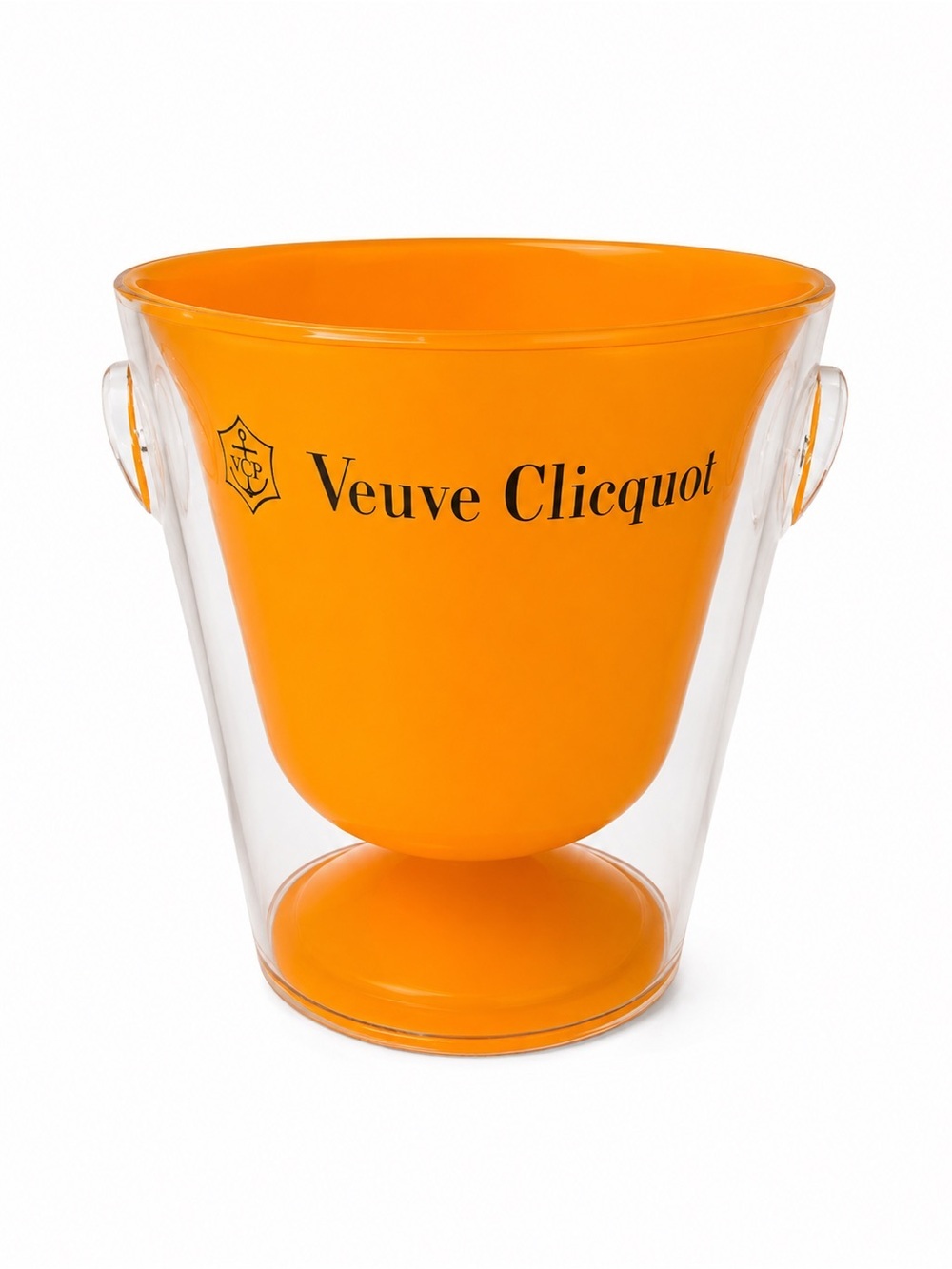 Rare Veuve Clicquot Orange Acrylic Champagne Ice Bucket Cooler